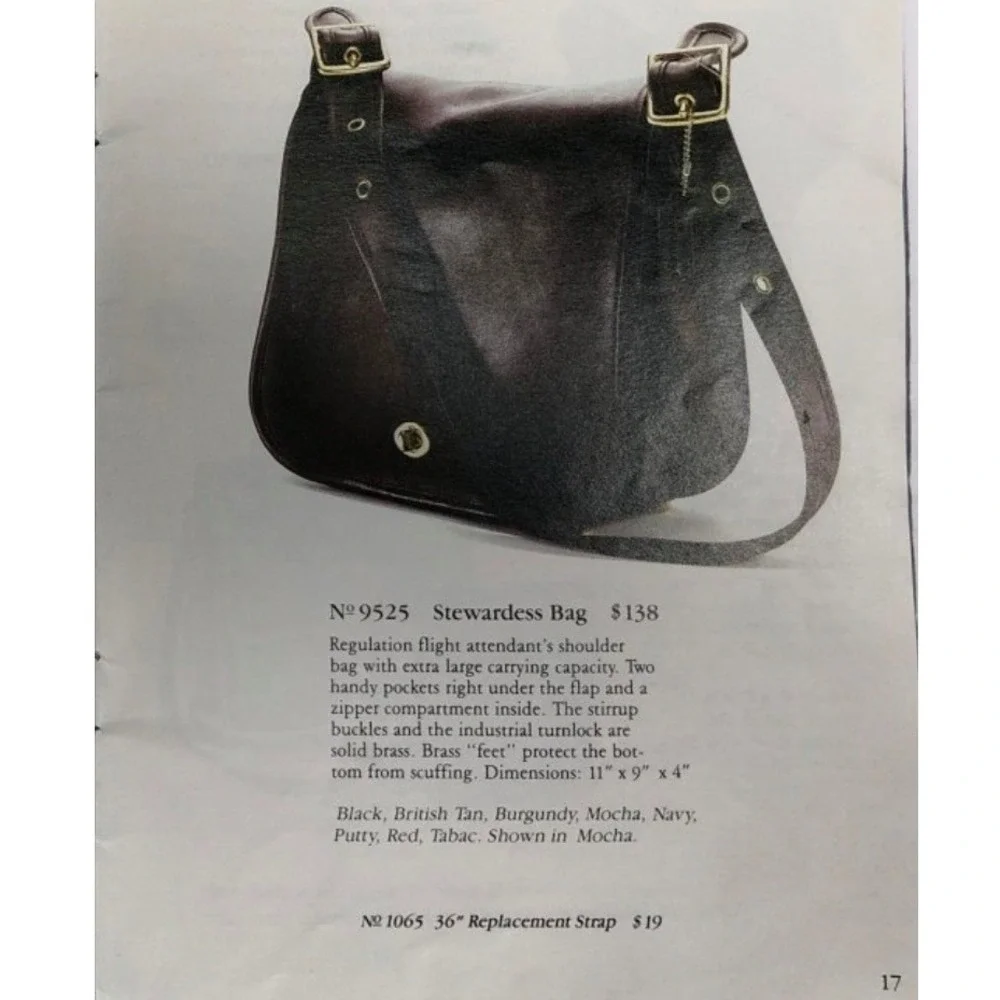 Vintage|COACH|Stewardess 9525 New York City Black Leather Purse Paperwork Tag